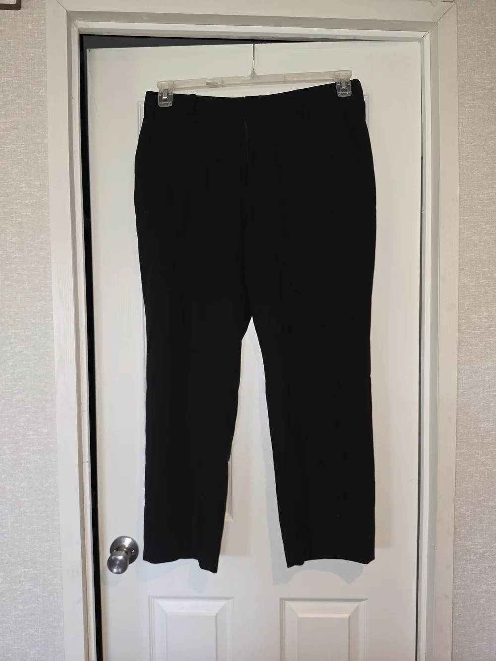 Men's Black Dress Pants - Classic Straight Fit